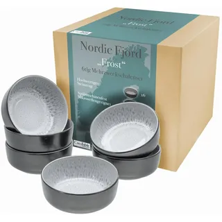 CreaTable Nordic Fjord, Frost Müslischale 6-tlg Steinzeug