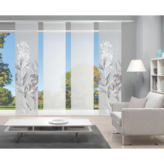 VISION S Schiebegardine »4ER SET SEMORA« Paneelwagen 4 Stk. tlg. HxB: 260x60, Schiebevorhang 4er Set Digitaldruck, grau