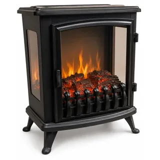 Chemin'Arte Elektrokamin Fire Glass Schwarz