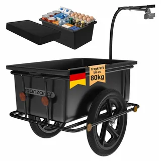 monzana Lastenanhänger schwarz