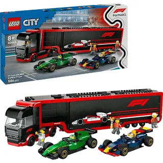 LEGO City F1 Transporter mit RB20 & AMR24 F1 Rennautos 60445