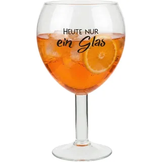 Herz & Heim® XXL Weinglas - Heute nur ein Glas – riesiges 3 Liter Wein Glas als lustiges Geschenk für Freundin, witzige Geburtstag Geschenke für Frau