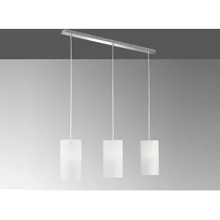 LED Pendelleuchte 3flammig dimmbar Stoffschirme Weiß - Esstischlampe Küchentisch