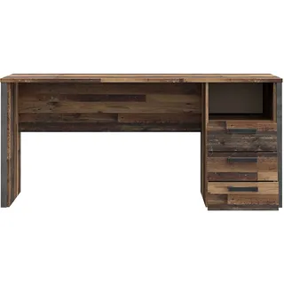 Forte Schreibtisch Clif Holzoptik Vintage Braun