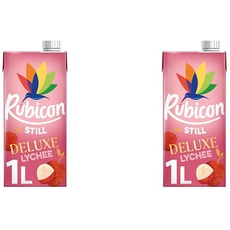 RUBICON Lychee Fruchtsaft, frisch und fruchtig mit einem süß, aromatischen Geschmack (1 x 1l) (Packung mit 2)