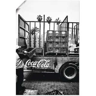 Artland Wandbild »CocaCola-LKW in El Jadida - Marokko« Auto 1 Stk. tlg. als Alubild, Outdoorbild, Leinwandbild, Poster, Wandaufkleber, schwarz