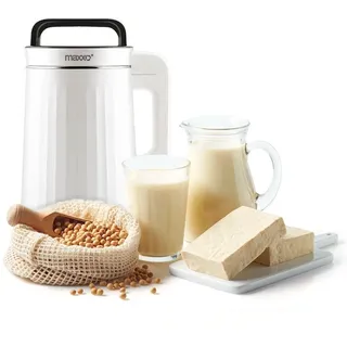 Maxxo Sojadrinkbereiter Standmixer Smoothie Maker, Marmelade, Brei, Gemüse, BPA Free Edelstahl Behälter, 10 Programme, bis 1,3 L - Weiß