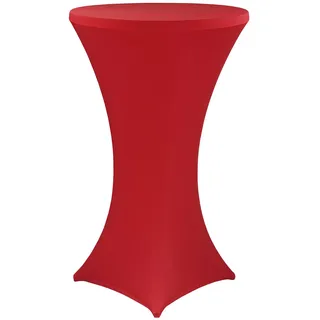 NYVI Stehtischhusse NYVIGala Rot Ø 70-75 cm - Elastische Premium Stretchhussen für gängige Bistrotische & Stehtische - Dehnbarer Tischüberzug