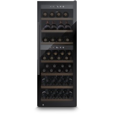 CASO WineExclusive 126 Smart - Design Weinkühlschrank für bis zu 126 Flaschen - Zwei getrennte Temparaturzonen einstellbar von 5°-20°C für Rot- & Weißwein, LED beleuchtet, mit Wi-Fi Modul und App