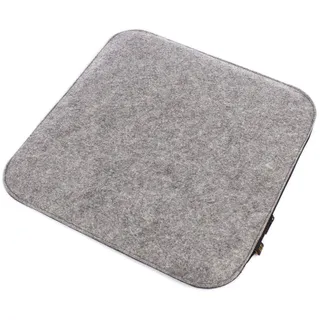 Luxflair 6er Set Sitzkissen Filz grau/dunkelgrau zum Drehen, waschbar, gepolstert, weich mit Reißverschluss, Sitzkissen quadratisch ca. 35x35cm