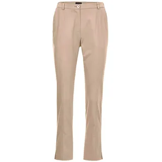 GOLDNER Stoffhose »Kurzgröße Sportive Hose Anna aus Satin«, beige