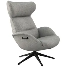 FLEXLUX Relaxsessel »Relaxchairs More«, Premium Komfort, Rücken- & Kopfteilverstellung, drehbar, Fuß schwarz, grau
