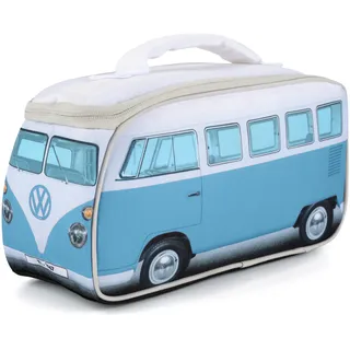 Board Masters - VW Collection - Volkswagen T1 Bulli Bus Brotzeittasche Kulturbeutel, Kosmetiktasche (Blau/Bus Front)