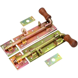 KOTARBAU® Torriegel 280mm Rechts Links Set 2St. mit Vorhängeschloss Türriegel Bolzenriegel Schlossriegel Schubriegel Riegelverschluss Torverschluss