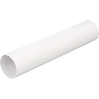 Düsenventilator Kunststoff - Ventilationsrohr Rund - Luft Ableiten - Wetterbeständig - 125 mm Durchmesser - Weiß - Weiß