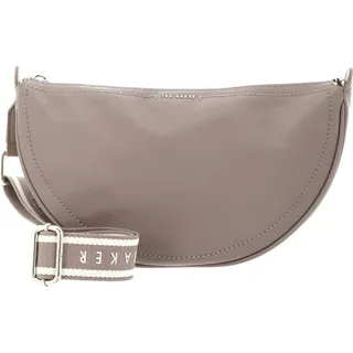 Ted Baker Leder Umhängetasche Lorreen Webbing Leather Half Moon Crossbody Bag Taupe - Taupe, Grau