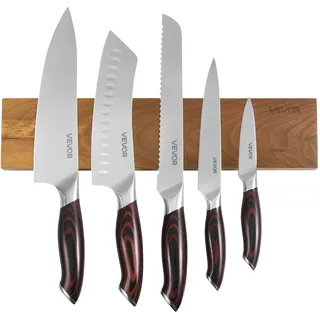 Vevor Messerset 6-tlg. Küchenmesser Edelstahl  ergonomischer Griff Weiß