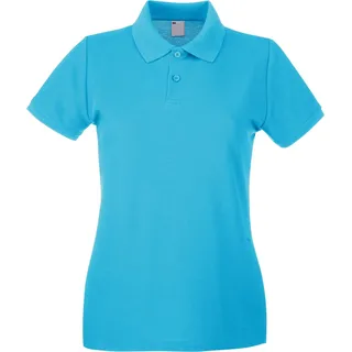 Fruit of the Loom - Poloshirt für Damen kurzärmlig BC3906 (2XL) (Zyan) - Blau