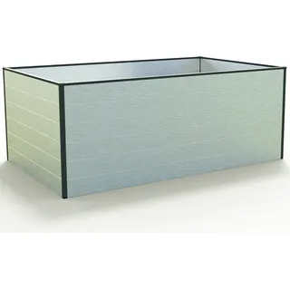 GFP Hochbeet Kräuter-Gemüse-Beet Aluminium CHRISTINA - 195x119x77cm - Aluminium eloxiert - Silber