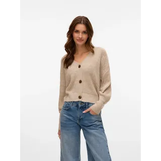Vero Moda Vmlea LS V-Neck Cuff Cardigan Noos Beige XS