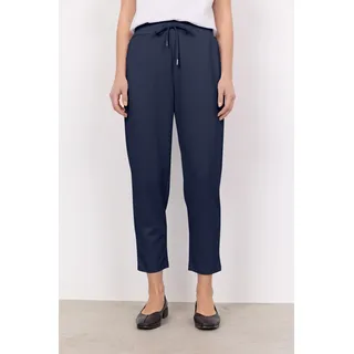 Jogger Pants SOYACONCEPT "SC-SIHAM 2", Damen, Gr. XL, N-Gr, blau (navy), Web, Obermaterial: 95% Polyester, 5% Elasthan, unifarben, knöchelfrei, Hosen Jogger Pants, Sommerhose