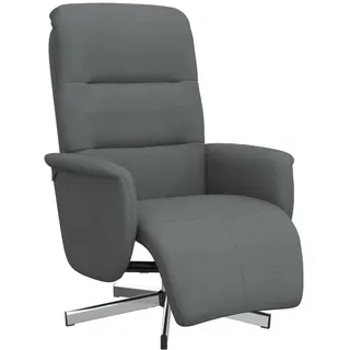 vidaXL Relaxsessel mit Fußteil Dunkelgrau Stoff - Grau