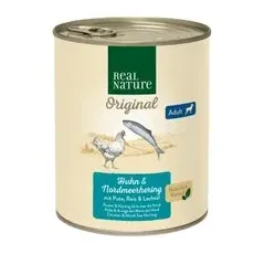 REAL NATURE Adult Huhn & Nordmeerhering 12x800 g