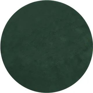 tectake Kurzflorteppich Soft Zone,rutschfeste Unterseite,grün , Grün , Textil , Rund , 120x120 cm , Teppiche und Böden, Teppiche