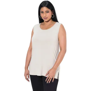 Ulla Popken Damen große Größen Übergrößen Plus Size Top, Rundhals, Classic, Stretch, breite Träger, ärmellos