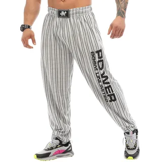 BIG SAM SPORTSWEAR COMPANY Herren Baggy Sweatpants mit Taschen, Oldschool Loose Fit Gym Pants, Cremeweiß, Groß