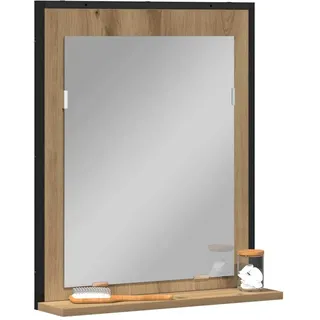 vidaXL Spiegel Artisan-Eiche 50 x 12 x 60 cm Glas und Engineered Holz | Zeitgemäßer Artisan Eichen-Finish, der die Dekoration aufwertet, Bietet reichlich Platz für deine Essentials,