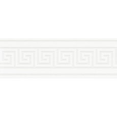 Bild von selbstklebende Bordüre - Folienbordüre mit schickem Muster in Weiß und Silber - auf 5,00 m x 0,13 m je Rolle