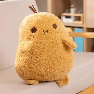 Ueiwffzo Emotional Potato Flauschige Kartoffelkissen Kartoffel Weiches Stofftierkissen Kawaii Plüschtiere Kissen Für Kinder Mädchen Und Jungen Geschenke (33cm)