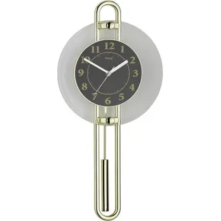 MEBUS 14813 Quarz Wanduhr 26 cm x 54.5 cm Gold, Schwarz, Silber