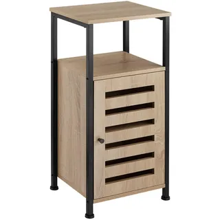 tectake Beistellschrank Durham,38,5 x 31,5 x 81 cm,Industrial Holz hell, Eiche Sonoma , 38.5x81x31.5 cm , Badezimmer, Badmöbel, Midischränke