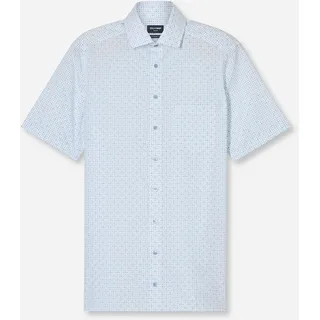 OLYMP Kurzarmhemd »Luxor modern fit« mit mehrfarbigen Druck, weiß