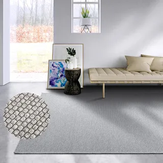 Villeroy & Boch »Charles« rechteckig 5 mm Höhe Schurwolle, Wolle, Natur, Wohnzimmer, Schlafzimmer, Boho, Skandi
