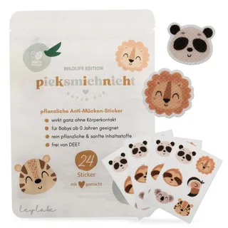 pieksmichnicht Pflanzliche Anti-Mücken-Sticker Wildlife Edition Pflaster 24 St