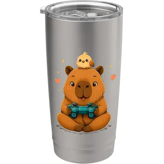 Netter Gaming-Capybara-Kawaii-Spieler Animal Capybara-Spieler Doppelwandiger Edelstahl-Thermobecher