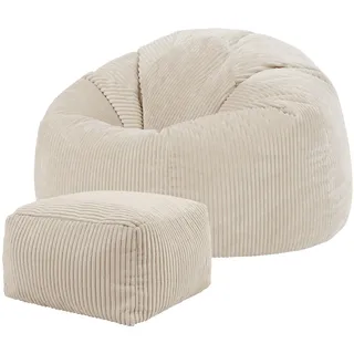 I.C.O.N. Sitzsack Klassisch + Hocker, Cord