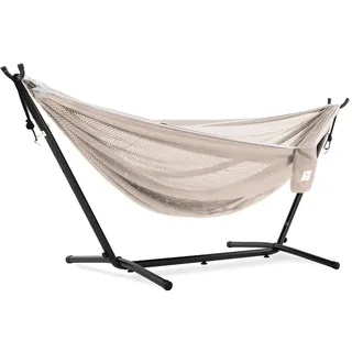 Vivere Mesh-Hängematte mit Gestell (280 cm) - Sand/Sky