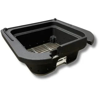 EDILKAMIN Original Feuerschale für Pelletöfen, Schwarz, Gusseisen, Quadratisch, Kompatibel mit Pellets, Feuerstelle, PIXA, TERMIKA2, GORA