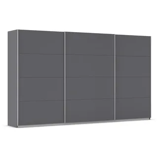 Rauch Möbel KULMBACH, Schwebetürenschrank, Grau metallic, Breite 360 cm | Kleiderschrank mit Schwebetüren, Schiebetüren, 3-türig, Zubehör Basic, für Schlafzimmer, Jugendzimmer, Garderobe, Flur