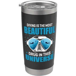 Diving Is The Most Beautiful Funny Scuba Dive Diver Doppelwandiger Edelstahl-Thermobecher