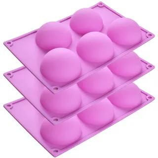 mit 5 Löchern, halbkugelförmig, 3 Packungen mit 5 Halbkugeln, für die Herstellung von Schokoladenbomben, Kuchen, Gelee, Pudding, Kuppel-Mousse