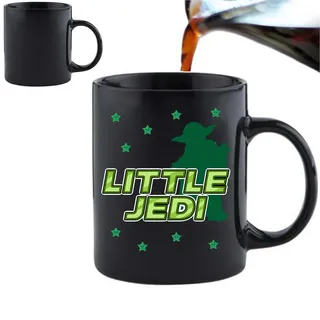 Tasse mit spruch | Little Jedi | Farbwechseltasse | Baby Yoda Bürotasse | Geschenk Freundin Freund Lieblingskollegin | geburtstagsgeschenk