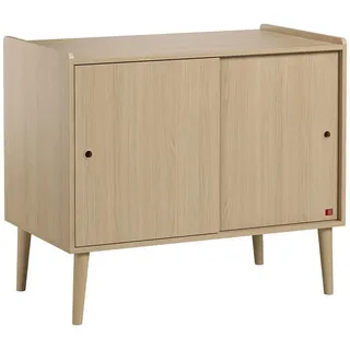 Calicosy Sideboard mit 2 Schiebetüren im Eichendekor L100 cm - Retro , Holzwerkstoff , 51x85x100 cm , Kleinmöbel, Kommoden, Sideboards