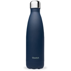 Qwetch - Isolierflasche Granite Thermosflasche - Blau 500ml - 24 Stunden kalt und 12 Stunden warm - dicht, BPA-frei & wiederverwendbar