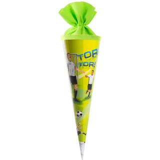 Goldbuch 93 578 Geschwistertüte Fußballer, Schultüte 35 cm Ø 11,5 cm, Grün