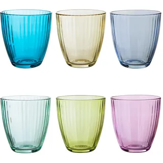 Set mit 6 farbigen Wassergläsern 285 ml Pasabahce mehrfarbige GLÄSER